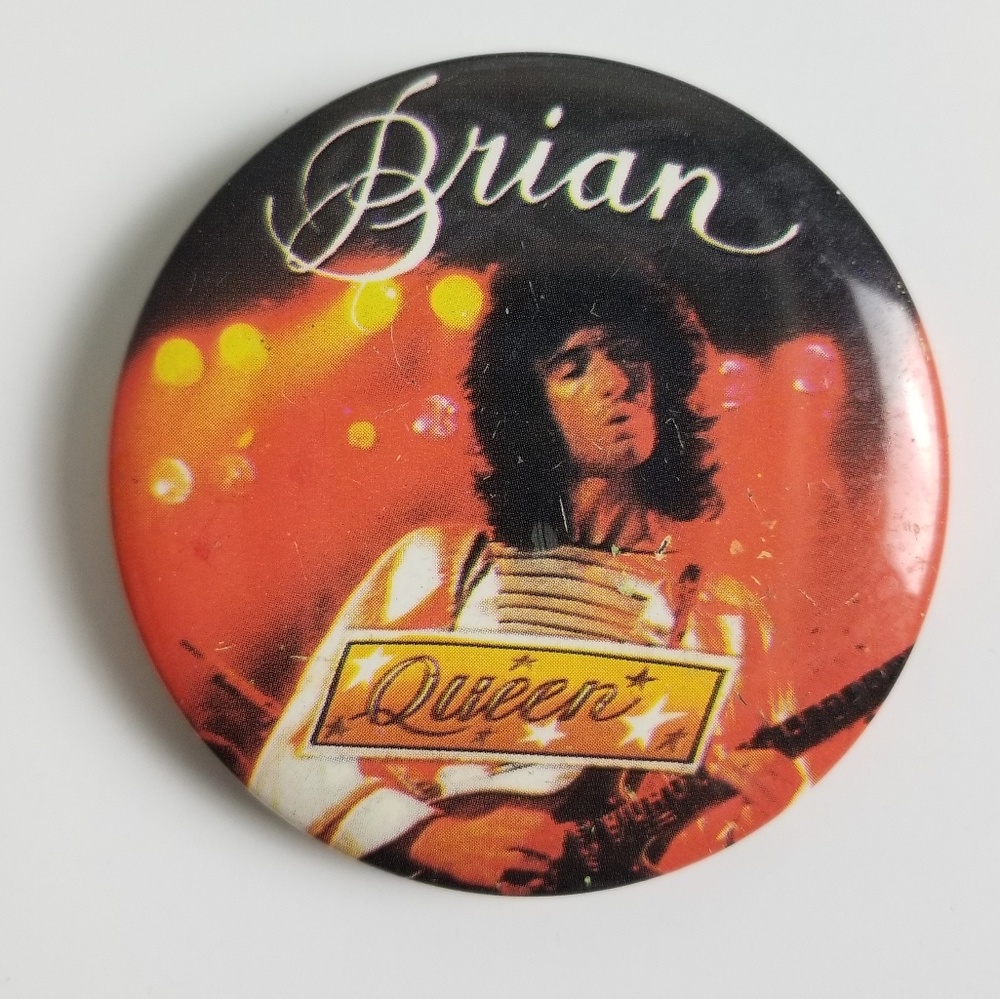 Vintage 👑QUEEN 's Brian May Pinback Button